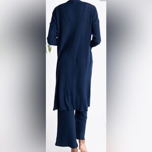 MERSEA MerSea Dayjama Open Front Long Cardigan Sweater In Gray One Size